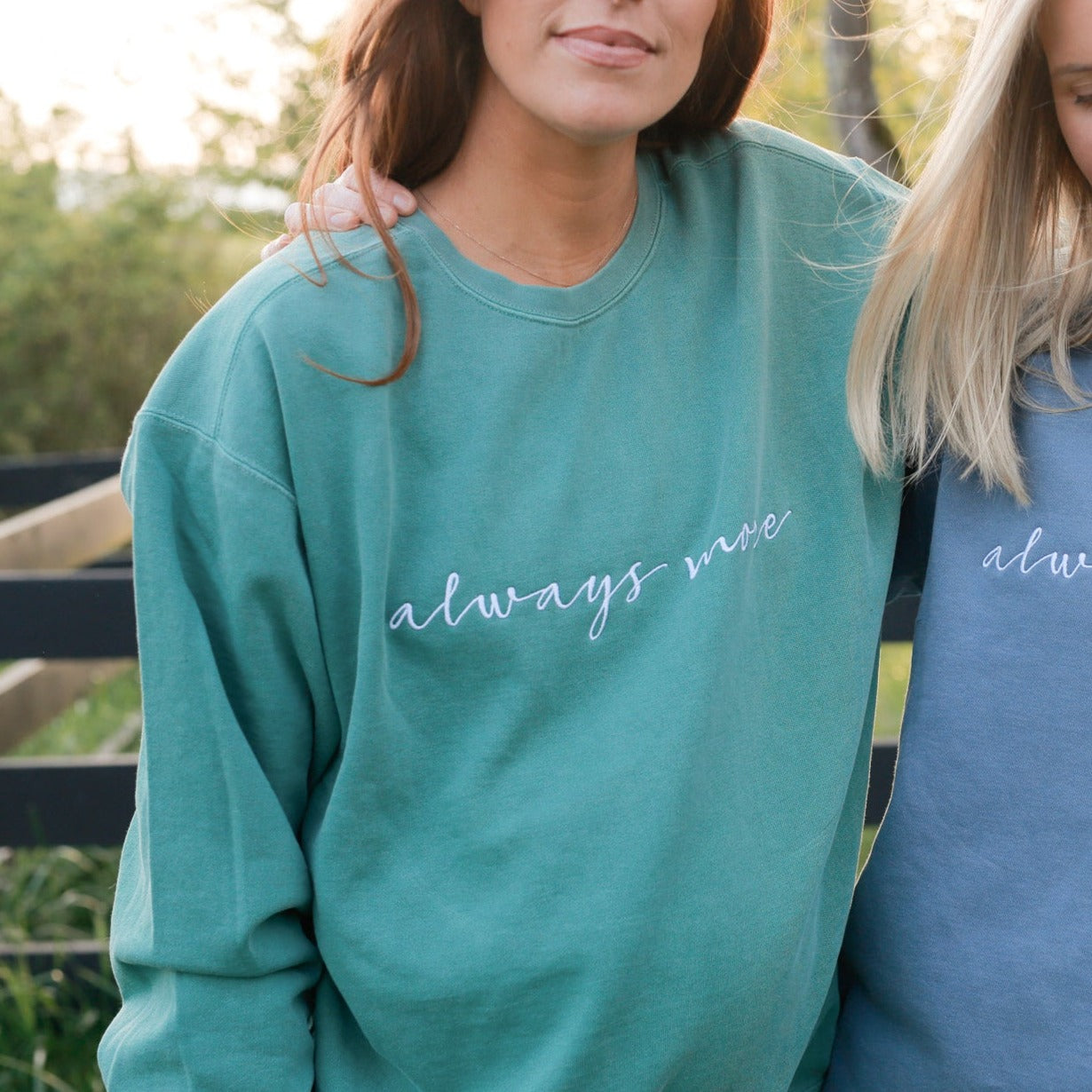 Always More Embroidered Sweatshirt - Green